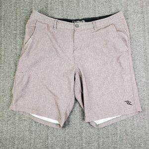 Da Hui Hybrid Shorts Men's 40 Beige Polyester Stretch Surfing Swim Beach